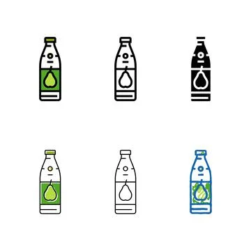 Juice pear color icon vector multistyle Stock Illustration
