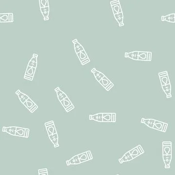 Juice pear line seamless pattern Stock Illustration