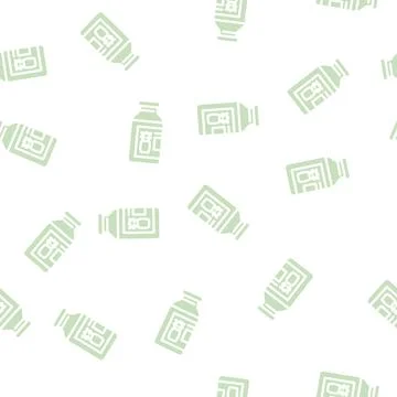 Juice pineapple glyph vector seamless pattern Stock Illustration