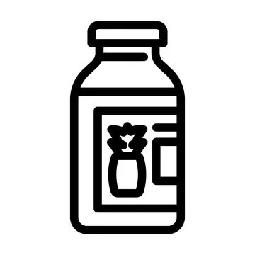 Juice pineapple line icon vector illustration Illustrazione stock