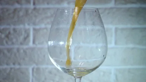 The Juice Pouring into Glass Stock Footage 108230093