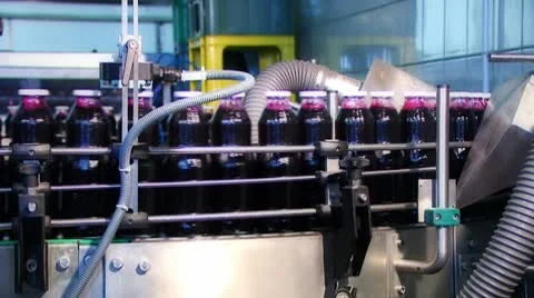 Juice production line Stock Footage 8994475