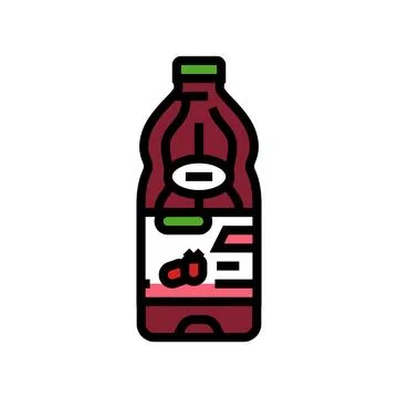 Juice raspberry fruit berry color icon vector illustration Illustrazione stock