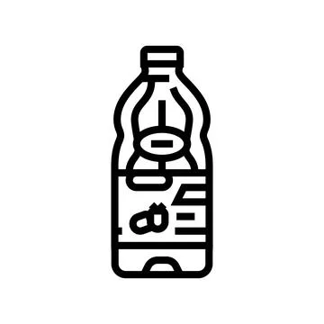 Juice raspberry fruit berry line icon vector illustration Illustrazione stock