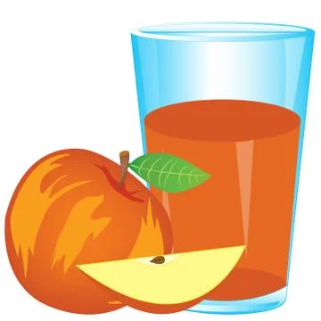 Juice from red apple Stock Illustration