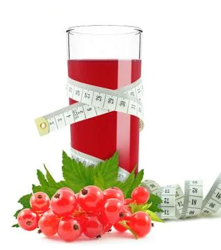Juice of red currants Stock Photos