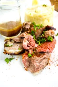 Juice roasted lamb Stock Photos