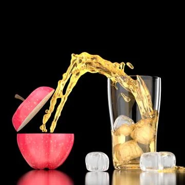 Juice splash. Stock Illustration