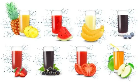 Juice splash Stock Photos
