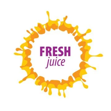 Juice splash vector sign Stock Illustration