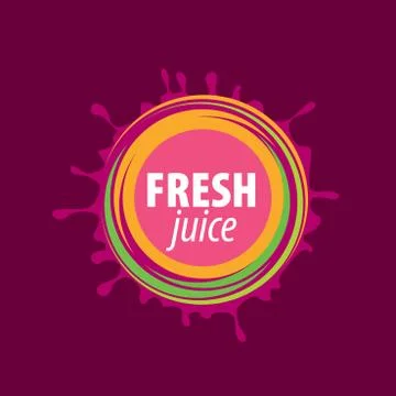 Juice splash vector sign Stock Illustration