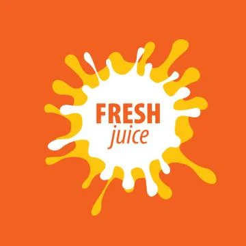 Juice splash vector sign Stock Illustration