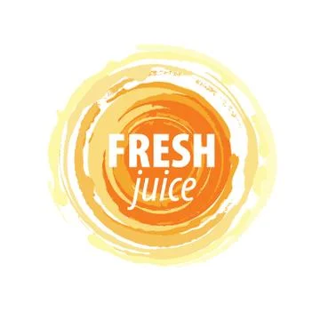 Juice splash vector sign Illustrazione stock