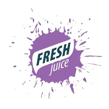 Juice splash vector sign Stock Illustration