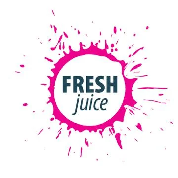 Juice splash vector sign Stock Illustration