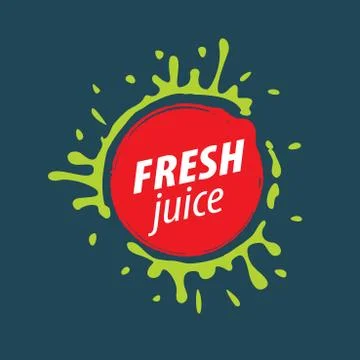 Juice splash vector sign Illustrazione stock