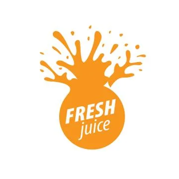 Juice splash vector sign Stock Illustration