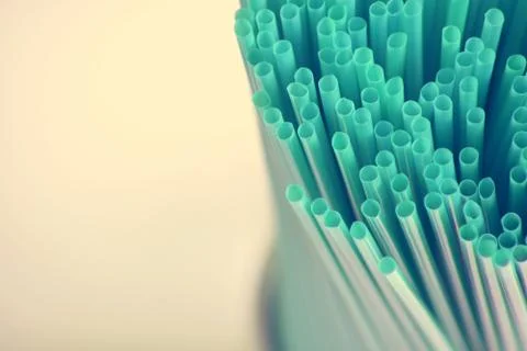 Juice straws abstract background for bars Foto stock