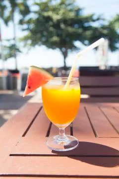 Juice on a table Stock Photos