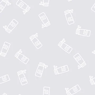 Juice tomato line vector seamless pattern Stock Illustration