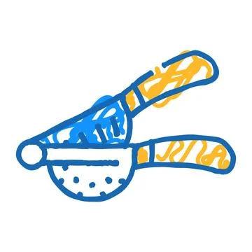 Juicer bartender icon doodle illustration Illustrazione stock