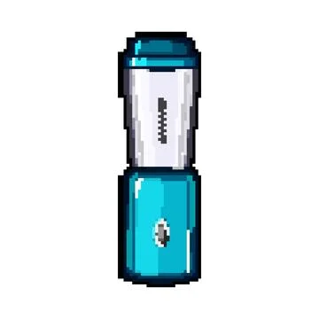 Juicer blender kitchen pixel art vector illustration Stock Illustration