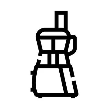 Juicer kitchen appliance preparing fresh healthy food Stock Illustration