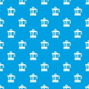 Juicer pattern vector seamless blue Stock Illustration