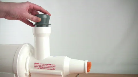 Juicing Carrots Stock Footage 111286