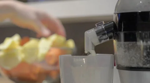 Juicing Fruit and Vegetables Stock Footage 45616465