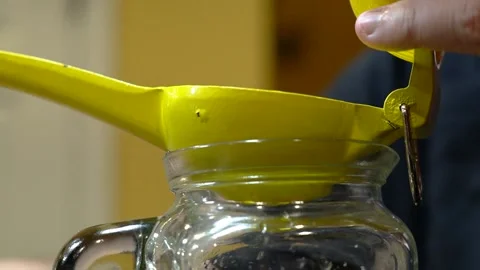 Juicing Lemons In A Kitchen Stock Footage 139769811