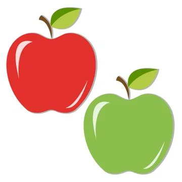 Juicy apples Stock Illustration
