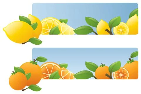 Juicy banners Stock Illustration