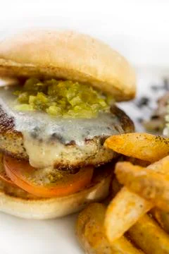 Juicy beef burger Stock Photos