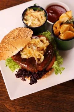 Juicy beef burger Foto stock