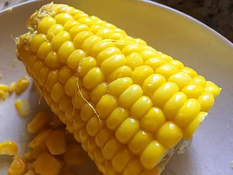 Juicy boiled corn Stock Photos