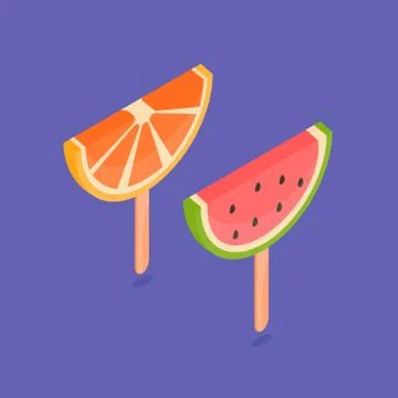 Juicy bright fruit Ilustração Stock