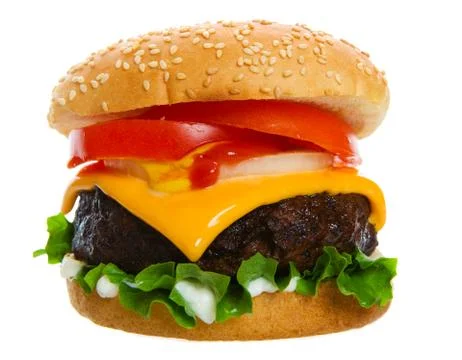 Juicy burger Stock Photos