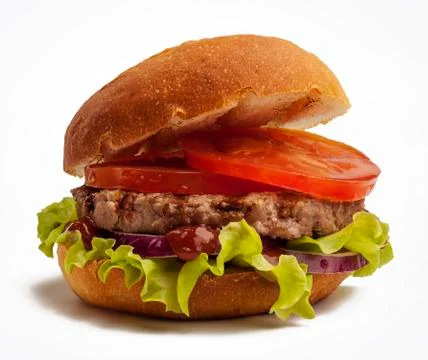 Juicy burger Stock Photos