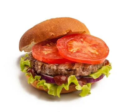 Juicy burger Stock Photos