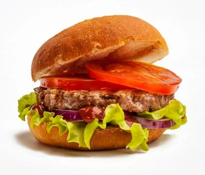 Juicy burger Stock Photos