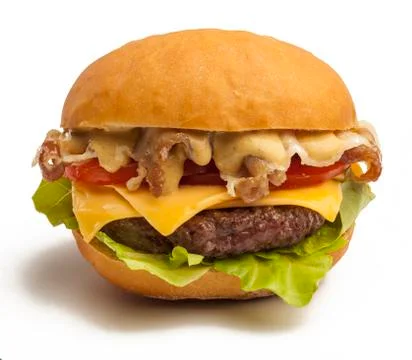 Juicy burger Stock Photos