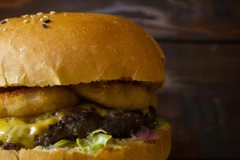 Juicy burger Stock Photos