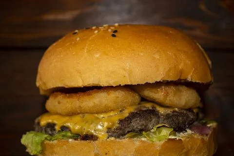 Juicy burger Stock Photos