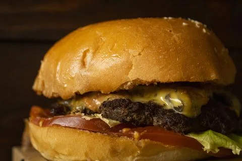 Juicy burger Stock Photos