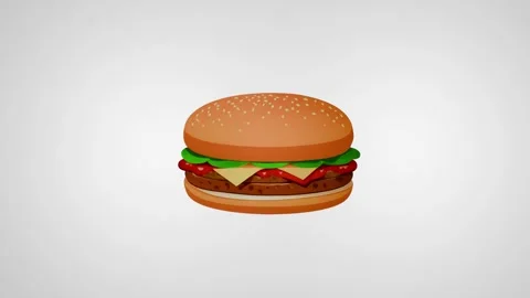 Juicy burger on a white background. Stock Footage 281867919