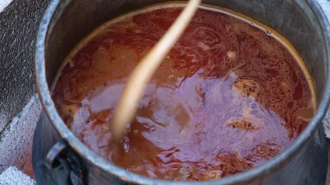 Juicy chickpea dish being cooked Stock Footage 294063997