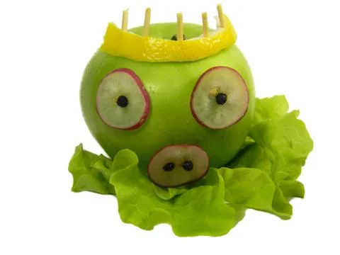 Juicy creative apple Stock Photos