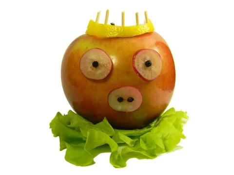 Juicy creative apple Stock Photos