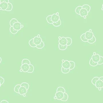 Juicy cucumber line seamless pattern Stock Illustration